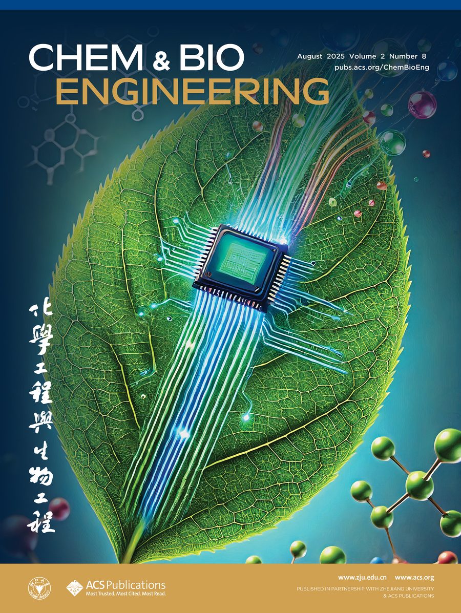 Chem & Bio Engineering cover: a leaf with an integrated sensor chip