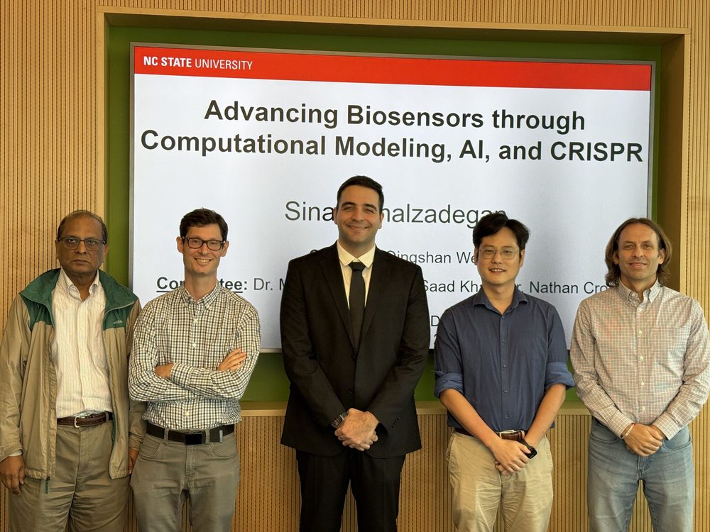 Sina Jamalzadegan with his doctoral committee after his PhD defense